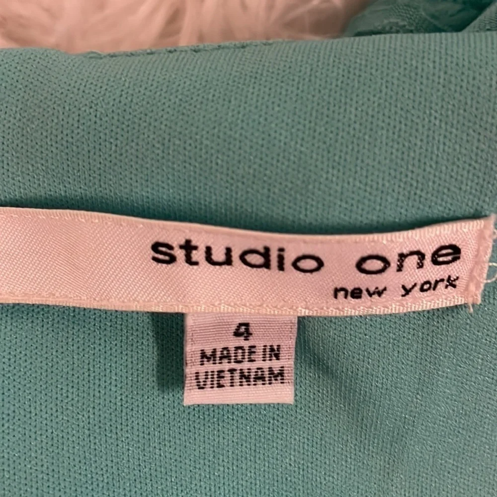 STUDIO One NY NWT Women's Mint Lace Dress Sleeveless Resort Wear Size 4
